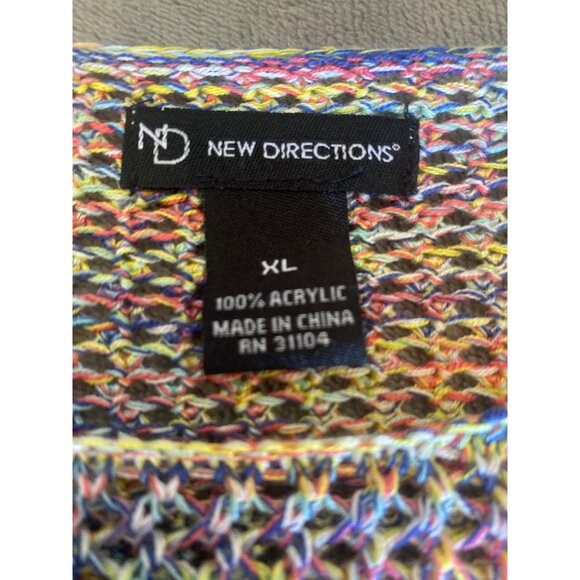 New Directions XL Colorful Knit Sweater Lightweight Preppy Y2K Cozy Feminine - Picture 4 of 9
